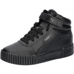 Sneakers alte larghezza E casual nere numero 34 di pelle chiusura velcro per bambini Puma Carina 