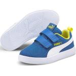 Sneakers larghezza E scontate blu numero 34 chiusura velcro a strappo per bambini Puma Courtflex 