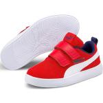 Sneakers larghezza E rosse numero 33 chiusura velcro a strappo per bambini Puma Courtflex 