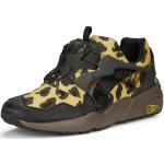 Puma Disc Blaze Leopard-Cheetah Slip On Sneakers Scarpe Casual - Nero, Marrone, Beige, 41 EU