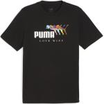 Magliette & T-shirt scontate romantiche nere XL di cotone mezza manica con scollo rotondo per Uomo Puma 