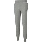 Pantaloni tuta scontati grigi S di cotone sostenibili per Uomo Puma Essential 