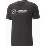Magliette & T-shirt eleganti nere di cotone con scollo rotondo per Uomo Puma Mercedes Formula 1 Mercedes AMG F1 