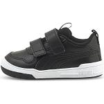 Sneakers larghezza E casual nere numero 24 di pelle per bambini Puma Multiflex 