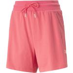 Pantaloni scontati color block rosa XS di gomma con elastico per Donna Puma 