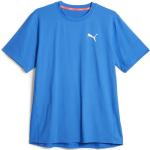 T-shirt scontate blu L in poliestere traspiranti mezza manica da running per Uomo Puma 