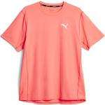 T-shirt scontate arancioni S in poliestere traspiranti mezza manica da running per Uomo Puma 