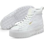 Sneakers alte larghezza A bianche numero 38,5 di gomma per Donna Puma Select 