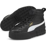 Sneakers alte larghezza A scontate nere numero 37 di pelle per Donna Puma Select 