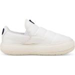 Sneakers larghezza E scontate bianche numero 36 di tela con allacciatura elasticizzata platform per Donna Puma Select 