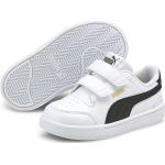 Sneakers larghezza E scontate eleganti bianche numero 25 chiusura velcro a strappo per bambini Puma Shuffle 