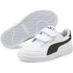Sneakers larghezza E scontate eleganti bianche numero 31 chiusura velcro a strappo per bambini Puma Shuffle 