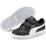 Sneakers larghezza E nere numero 27,5 in pelle di camoscio chiusura velcro a strappo per bambini Puma Shuffle 