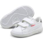 Sneakers larghezza E classiche bianche numero 20 in similpelle chiusura velcro a strappo per bambini Puma Smash 
