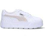 Sneakers larghezza E scontate bianche numero 37 di tessuto sintetico con stringhe con tacco da 3 cm a 5 cm platform per Donna Puma 