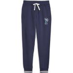 Pantaloni tuta scontati preppy blu XL di cotone per Uomo Puma 