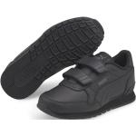 Sneakers larghezza E scontate nere numero 32 di pelle chiusura velcro a strappo per bambini Puma St Runner 