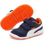 Sneakers basse larghezza A blu numero 19 chiusura velcro per bambini Puma Stepfleex 