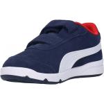 Sneakers basse larghezza E eleganti blu numero 22 in pelle di camoscio chiusura velcro per bambini Puma Stepfleex 