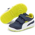 Sneakers basse larghezza E blu numero 22 chiusura velcro per bambini Puma Stepfleex 