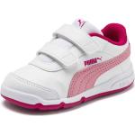 Sneakers basse larghezza A classiche rosa numero 19 di gomma chiusura velcro per bambini Puma Stepfleex 
