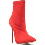 Stivali larghezza A scontati rossi numero 37 in pelle di camoscio tacco stiletto con tacco per Donna Casadei Blade 