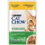 Purina Cat Chow Sterilised cibo umido per Gatti 85 gr: Pollo e Melanzane