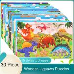 Puzzle di legno a tema insetti per bambini dinosauri per età 5-7 anni 