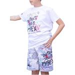 Pyrex Completo estivo ragazzo 12 anni - 152 cm con t-shirt bianca e pantalone grigio camouflage