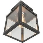 Qazqa rotterdam - Lampada da soffitto Moderno - 1 luce - L 160 mm - Nero - Moderno - Illuminazione esterna