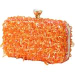 Pochette eleganti arancioni con perline per sposa gioiello per Donna 