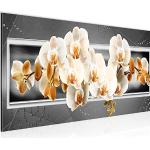 Quadri astratti moderni beige a tema orchidea 
