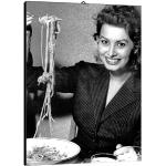 Quadro Mangiaspaghetti cod. 10 Sofia Loren cm 35x5
