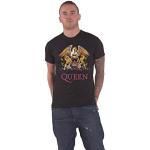 Queen Classic Crest T-Shirt, Nero (Schwarz-Schwarz), L Uomo