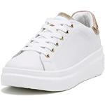 Sneakers larghezza E casual rosa numero 37 in similpelle platform per Donna Queen Helena 