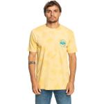 Magliette & T-shirt scontate gialle S di cotone tie-dye mezza manica con scollo rotondo per Uomo Quiksilver 