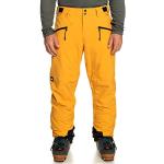 Pantaloni gialli S in poliestere da sci per Uomo Quiksilver 