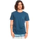 Magliette & T-shirt scontate blu XL di cotone Bio sostenibili mezza manica con scollo rotondo per Uomo Quiksilver 