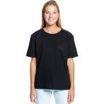 Magliette & T-shirt scontate nere L di cotone sostenibili mezza manica con scollo rotondo per Donna Quiksilver 