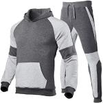 Tute casual grigio chiaro XL patchwork per l'inverno da ginnastica per Uomo 