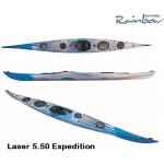 Rainbow laser 5.50 expedition - kayak 1 posto 550 cm + 4 gavoni + sedile + schienale