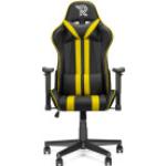 Sedie gialle in acciaio con schienale regolabile da gaming 