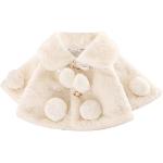 Giubbotti & Giacche bianchi 3 anni di eco-pelliccia con pon pon manica lunga per neonato di Amazon.it 