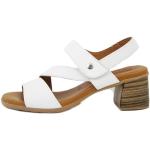 RAQUEL PEREZ Sandali Donna in Pelle Bianco con Strap, Tacco Medio 5 cm, 20727 TAGLIA DONNA 36