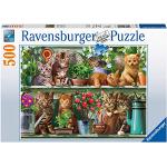 Puzzle classici a tema gatti per bambini da 500 pezzi Ravensburger 