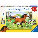 Puzzle classici a tema animali per bambini cavalli e stalle da 24 pezzi per età 3-5 anni Ravensburger 