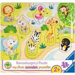Puzzle di legno a tema animali per bambini zoo Ravensburger 