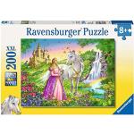 Puzzle classici a tema cavalli per bambini cavalli e stalle da 200 pezzi per età 7-9 anni Ravensburger 