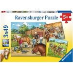 Puzzle classici a tema dinosauri per bambini cavalli e stalle per età 5-7 anni Ravensburger 