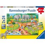 Ravensburger Un Giorno allo Zoo - Puzzle 2x24 Pezzi
